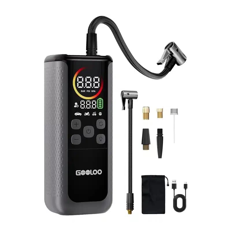 GOOLOO GT160 Διπλός Συμπιεστής Αυτοκινήτου, 160 PSI, Μπαταρία 37 Wh 2