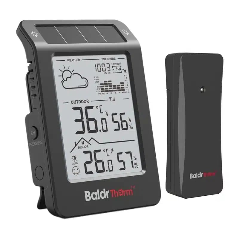 BALDRTHERM B0596WT2H2P-V1 Μετεωρολογικός σταθμός ηλιακή τροφοδοσία Μαύρος