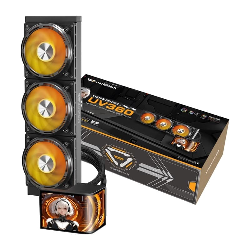 DarkFlash UV360 Ψύκτης Επεξεργαστή AIO 360 mm, Μαύρος