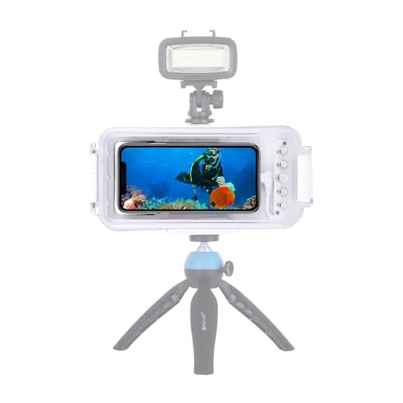 Puluz θήκη αδιάβροχη 45 μ. για iPhone υποβρύχιες φωτογραφίες βίντεο Λευκό 3