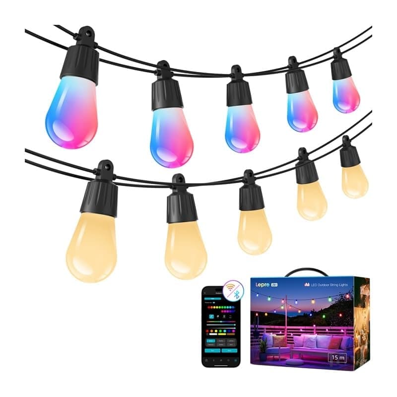 LEPRO ZB1-15 Φωτιστικά Αλυσίδα με Wi-Fi, 15 μ. 2