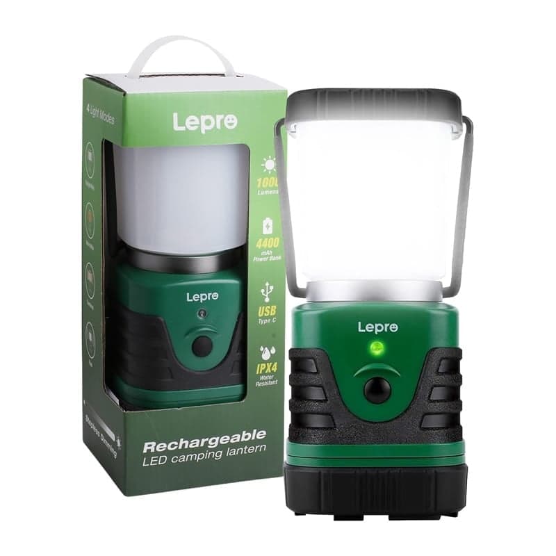 LEPRO 3300008 Λάμπα Κάμπινγκ, 1000 lm, 3600 mAh
