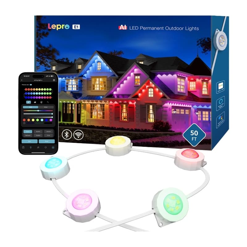LEPRO E1-60 Φωτιστικό Οροφής Εξωτερικού Χώρου, RGB+CCT, 15,3 m 2