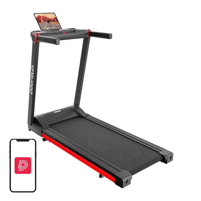 DeerRun A1 Pro Αναδιπλούμενος Ηλεκτρικός Διάδρομος, Μαύρος και Κόκκινος