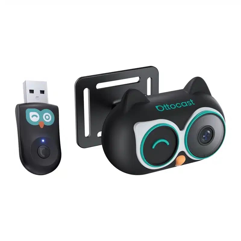 Ottocast Cabin Care CA520-T200 Προσαρμογέας CarPlay, Ασύρματος με Κάμερα Παρακολούθησης, Μαύρος