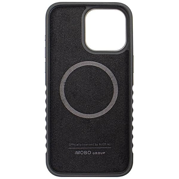 Audi AU-TPUPCMIP15P θήκη σκληρή μαύρο-κόκκινο MagSafe γνήσιο δέρμα iPhone 15 Pro Max 6.7 8
