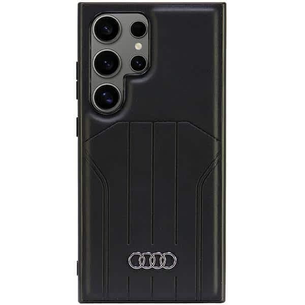 Audi Θήκη Συνθετικού Δέρματος MagSafe S24 Ultra S928 μαύρο hardcase AU-TPUPCMS24U-Q5/D1-BK