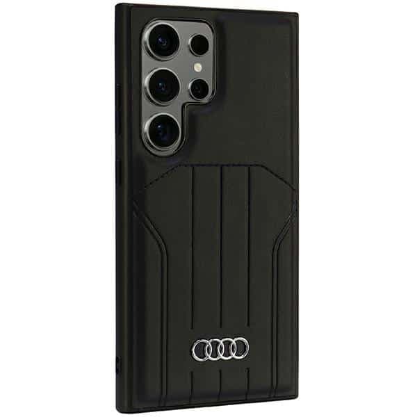 Audi Θήκη Συνθετικού Δέρματος MagSafe S24 Ultra S928 μαύρο hardcase AU-TPUPCMS24U-Q5/D1-BK 3