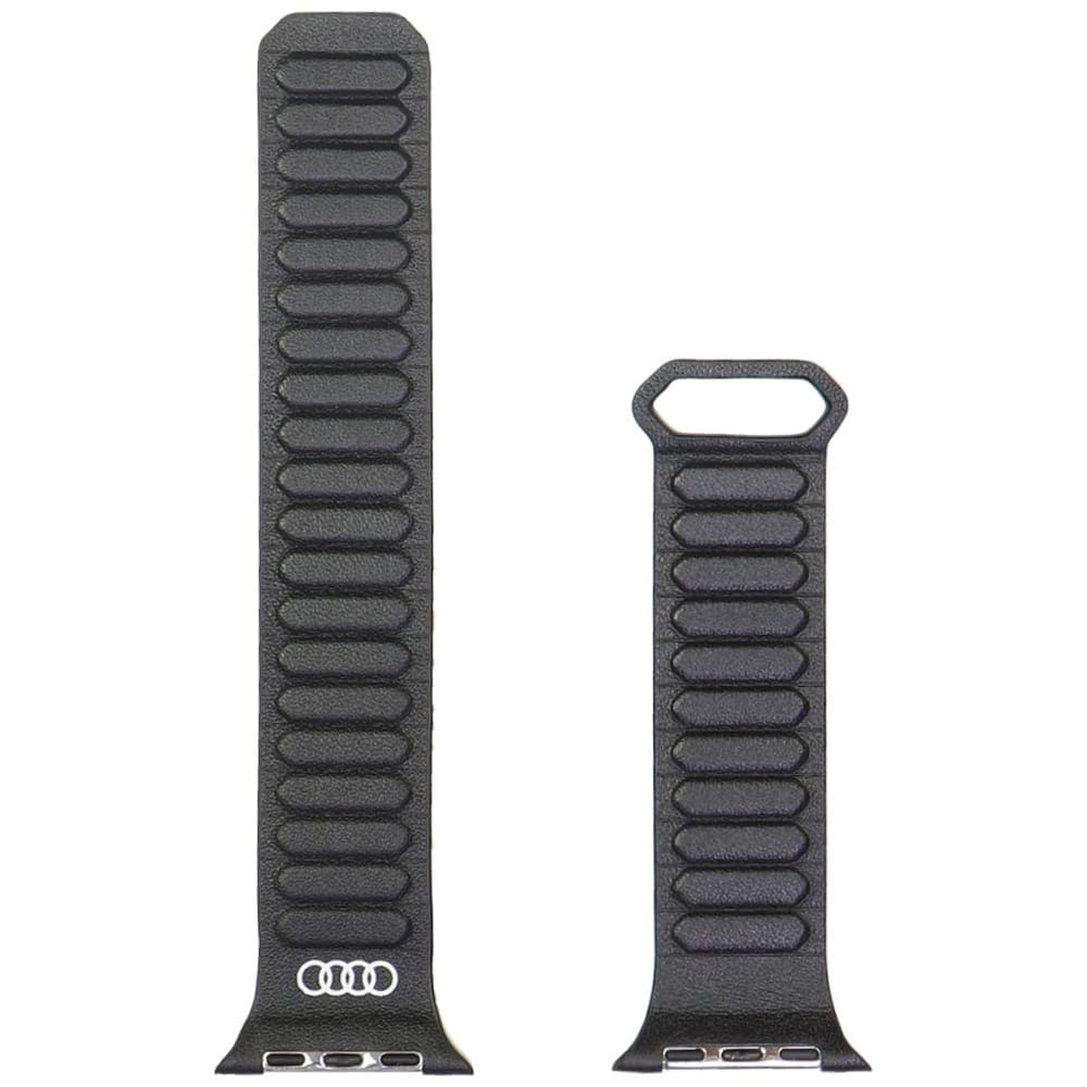 Audi Λουράκι με Μαγνητικό Κρίκο για Apple Watch, Γνήσιο Δέρμα, Μαύρο, 44/45/46/49mm 3