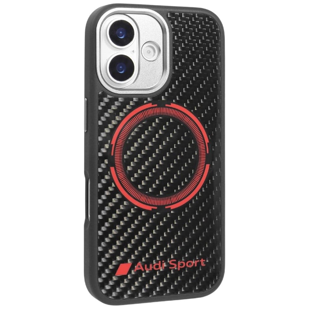 Θήκη Audi RSQ Carbon Fiber Sport Red Circle MagSafe για iPhone 17 μαύρο 2