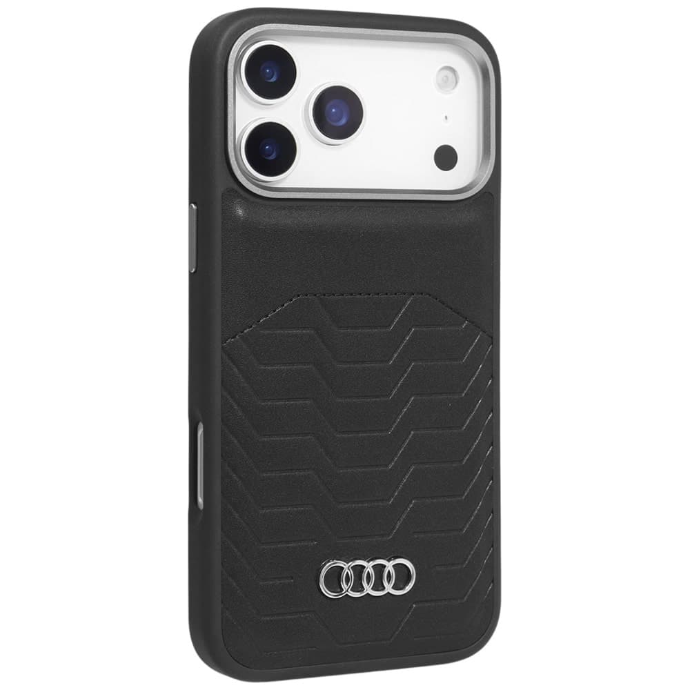 Θήκη Audi GT Συνθετικό Δέρμα MagSafe για iPhone 17 Pro μαύρο 2