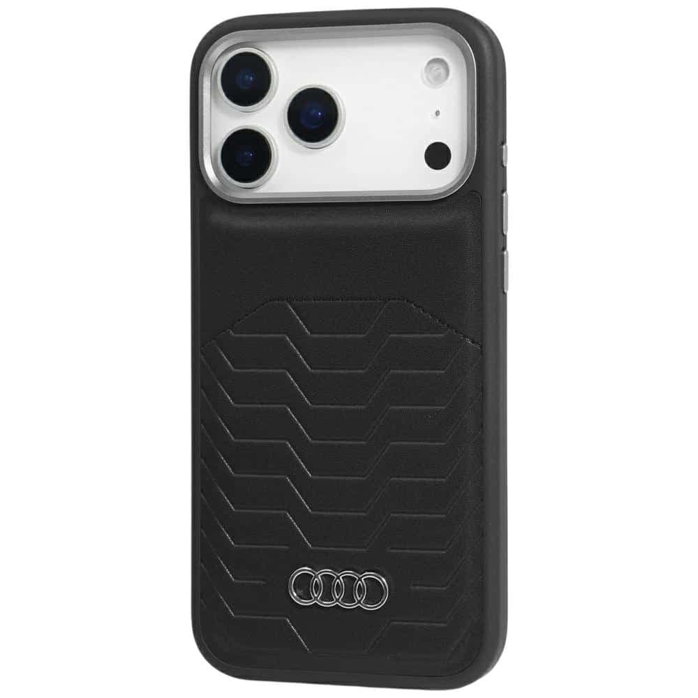 Θήκη Audi GT Συνθετικό Δέρμα MagSafe για iPhone 17 Pro μαύρο 3