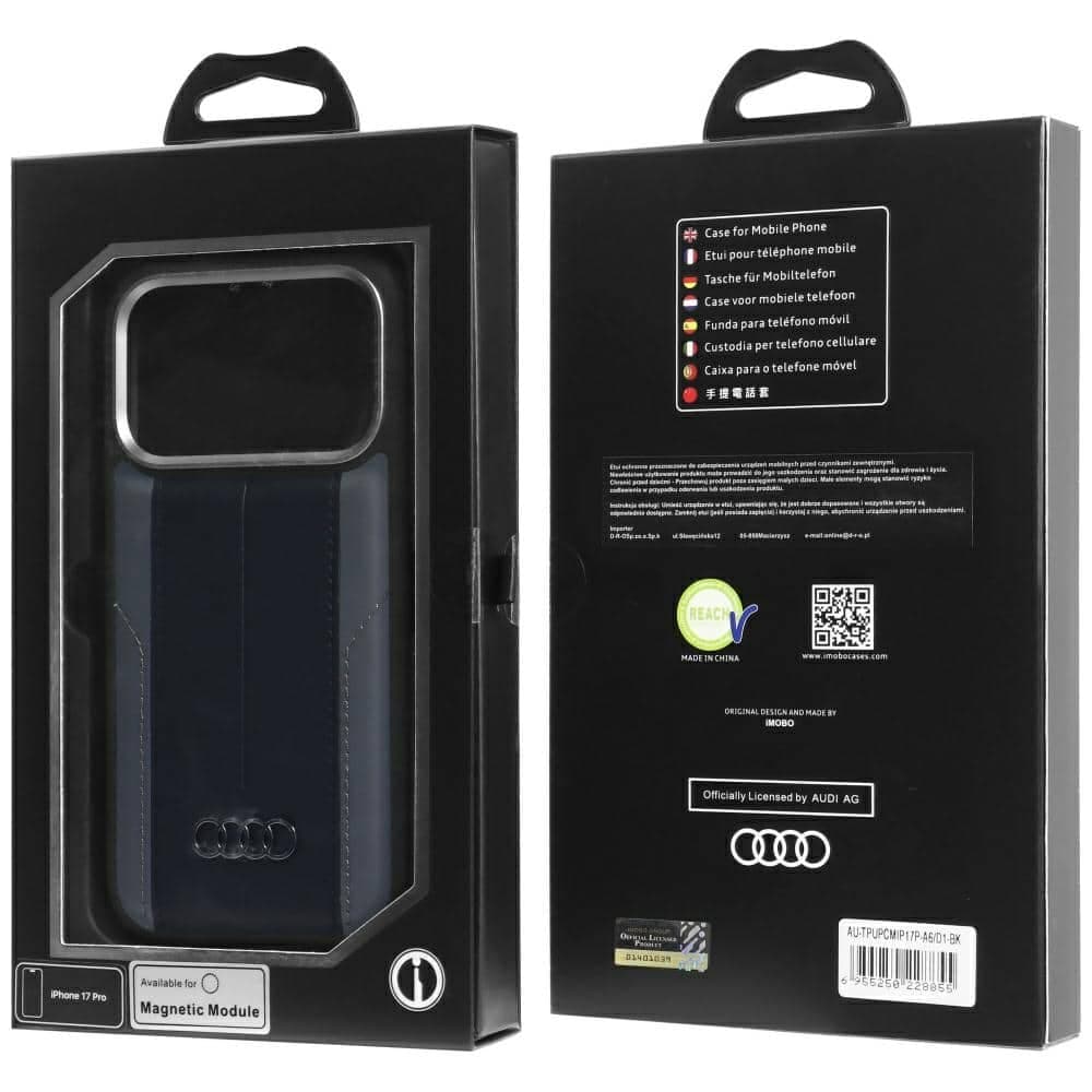 Audi Συνθετικό Δέρμα A6 - θήκη για Apple iPhone 17 Pro - Μαύρο 10