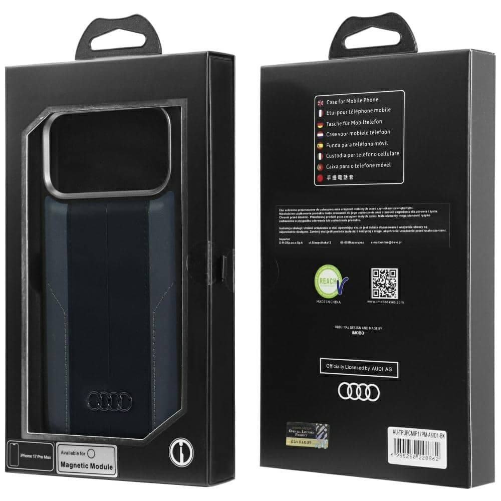Θήκη Audi A6 Συνθετικό Δέρμα MagSafe για iPhone 17 Pro Max μαύρο 9