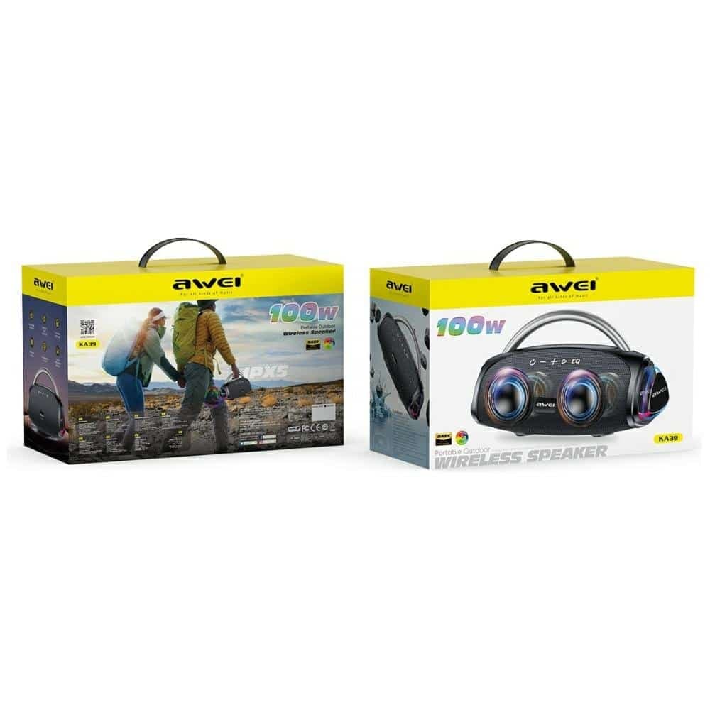 AWEI KA39 Ασύρματο Ηχείο 100W Bluetooth 5.3, Φορητό Εξωτερικό, Μαύρο 11