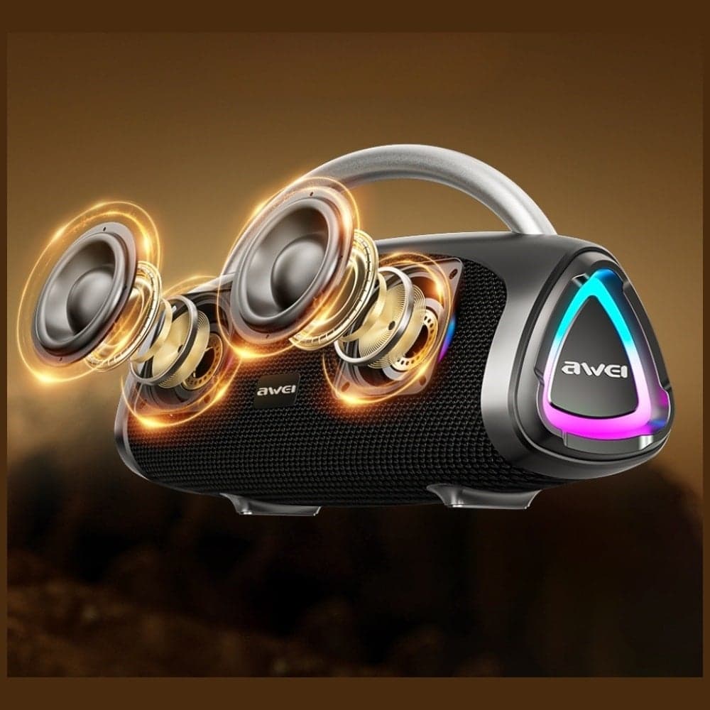 AWEI KA39 Ασύρματο Ηχείο 100W Bluetooth 5.3, Φορητό Εξωτερικό, Μαύρο 6