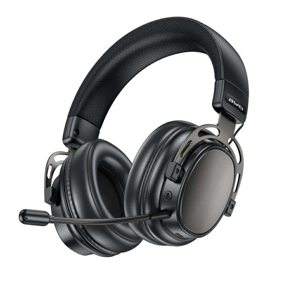 AWEI AT36 Ασύρματα Ακουστικά Over-Ear, Bluetooth 5.4 με Μικρόφωνο, Μαύρα