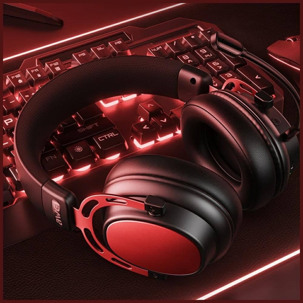 AWEI AT36 Ασύρματα Ακουστικά Over-Ear, Bluetooth 5.4 με Μικρόφωνο, Μαύρα 3