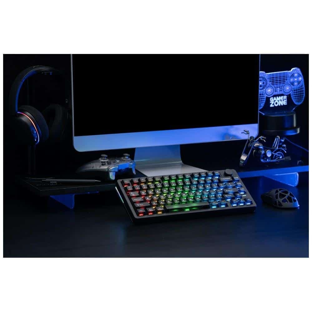 Epomaker HE75 V2 Μηχανικό Πληκτρολόγιο, Jade HE Switch, Μαύρο-Κρεμ 14