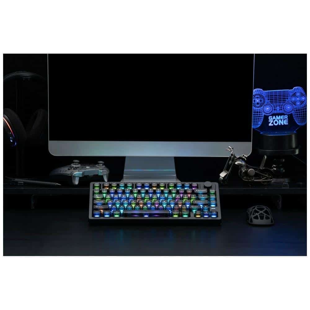 Epomaker HE75 V2 Μηχανικό Πληκτρολόγιο, Jade HE Switch, Μαύρο-Κρεμ 9