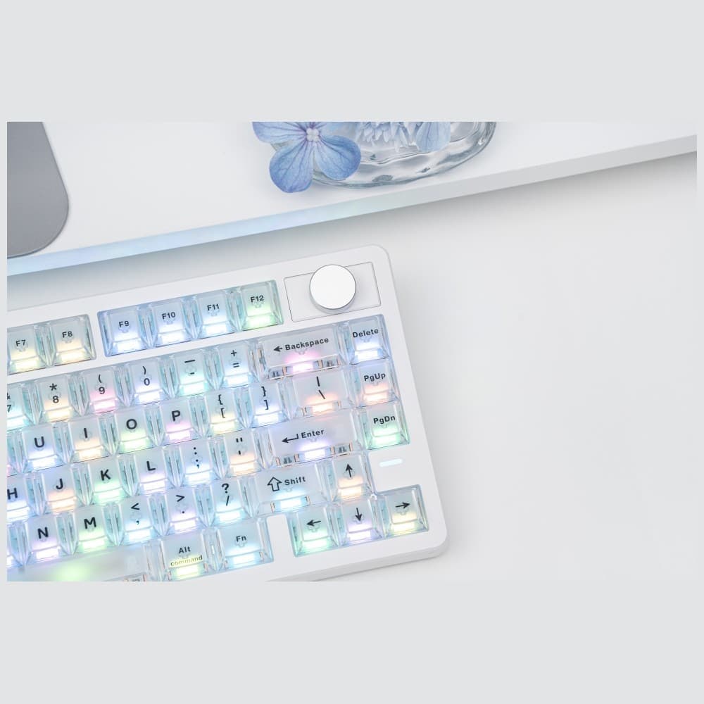 Epomaker HE75 V2 Μηχανικό Πληκτρολόγιο, Jade HE Switch, Λευκό-Κρεμ 10