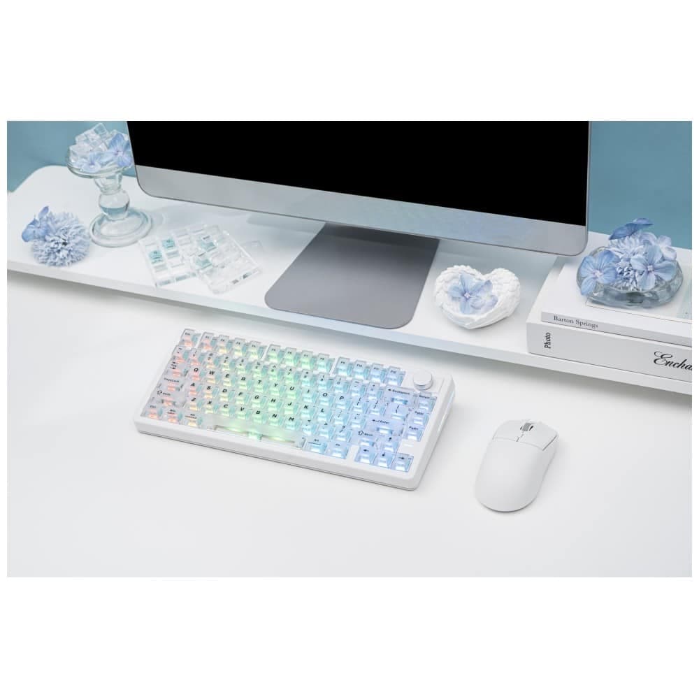 Epomaker HE75 V2 Μηχανικό Πληκτρολόγιο, Jade HE Switch, Λευκό-Κρεμ 13
