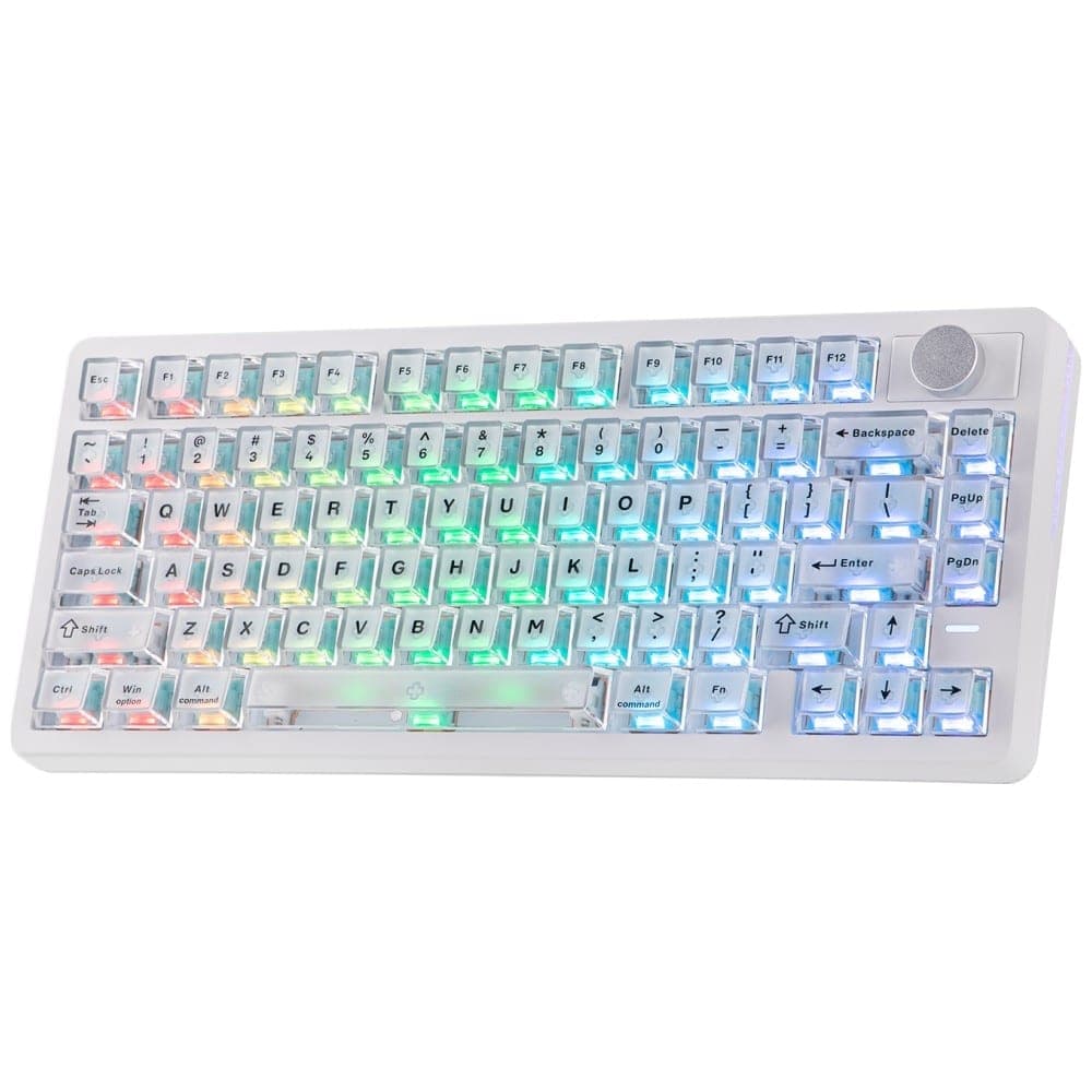 Epomaker HE75 V2 Μηχανικό Πληκτρολόγιο, Jade HE Switch, Λευκό-Κρεμ 6