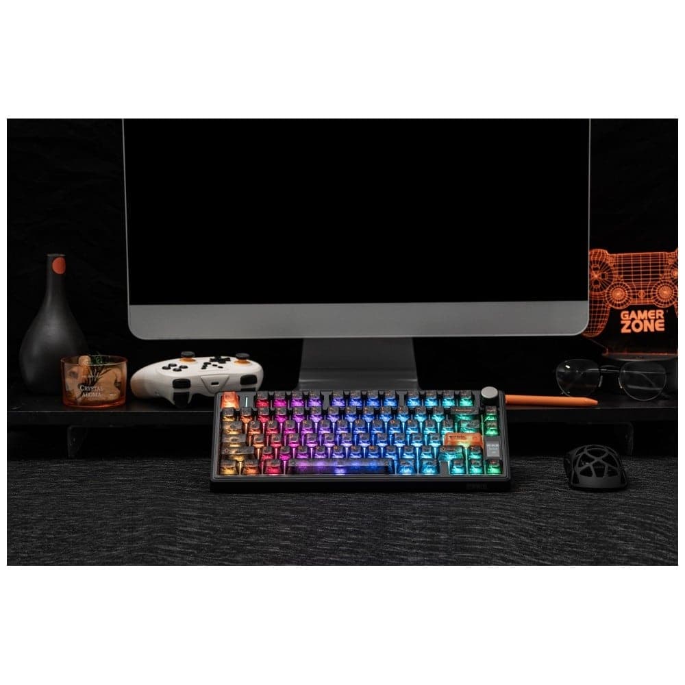 Epomaker TH80 V2 Μηχανικό Πληκτρολόγιο, Jade Switch, Μαύρο-Γκρι-Κρεμ 15