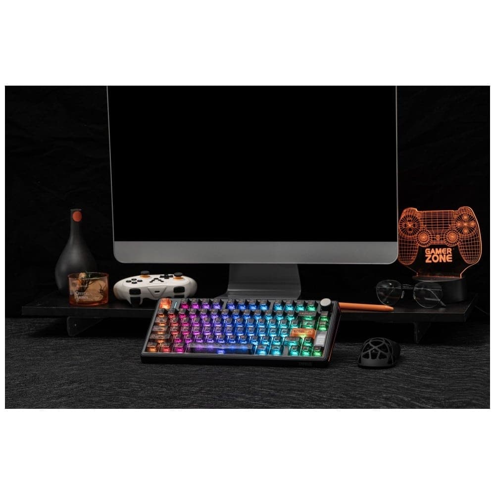 Epomaker TH80 V2 Μηχανικό Πληκτρολόγιο, Jade Switch, Μαύρο-Γκρι-Κρεμ 16