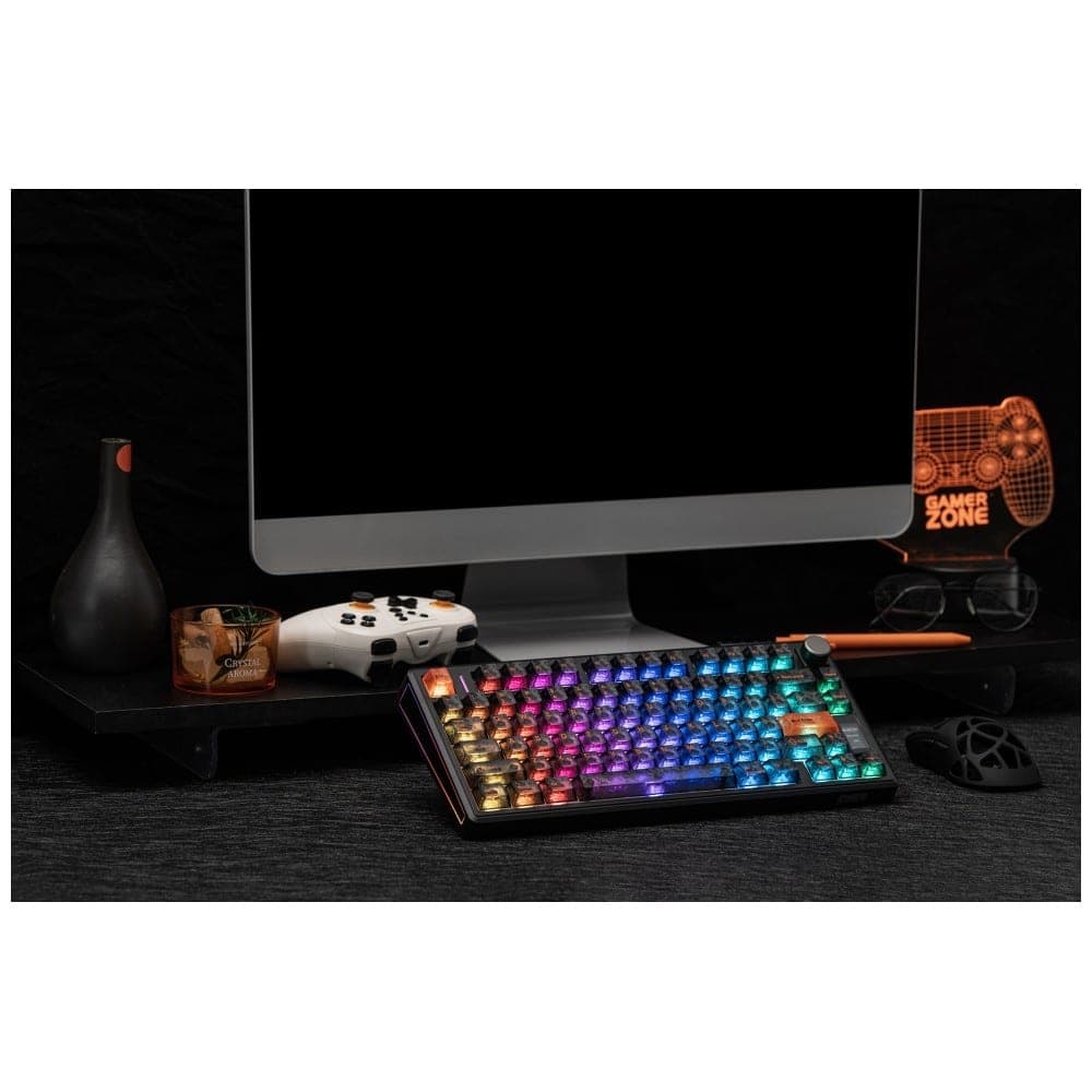 Epomaker TH80 V2 Μηχανικό Πληκτρολόγιο, Jade Switch, Μαύρο-Γκρι-Κρεμ 17