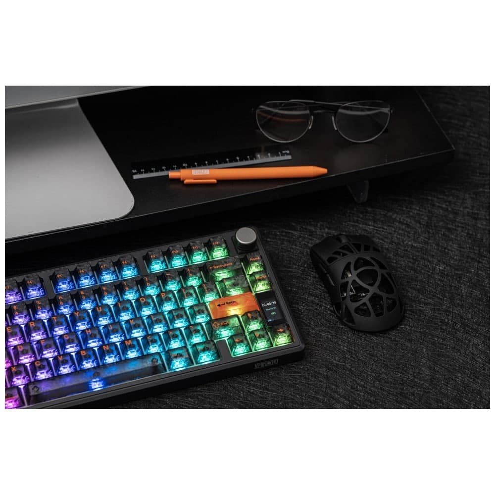 Epomaker TH80 V2 Μηχανικό Πληκτρολόγιο, Jade Switch, Μαύρο-Γκρι-Κρεμ 21