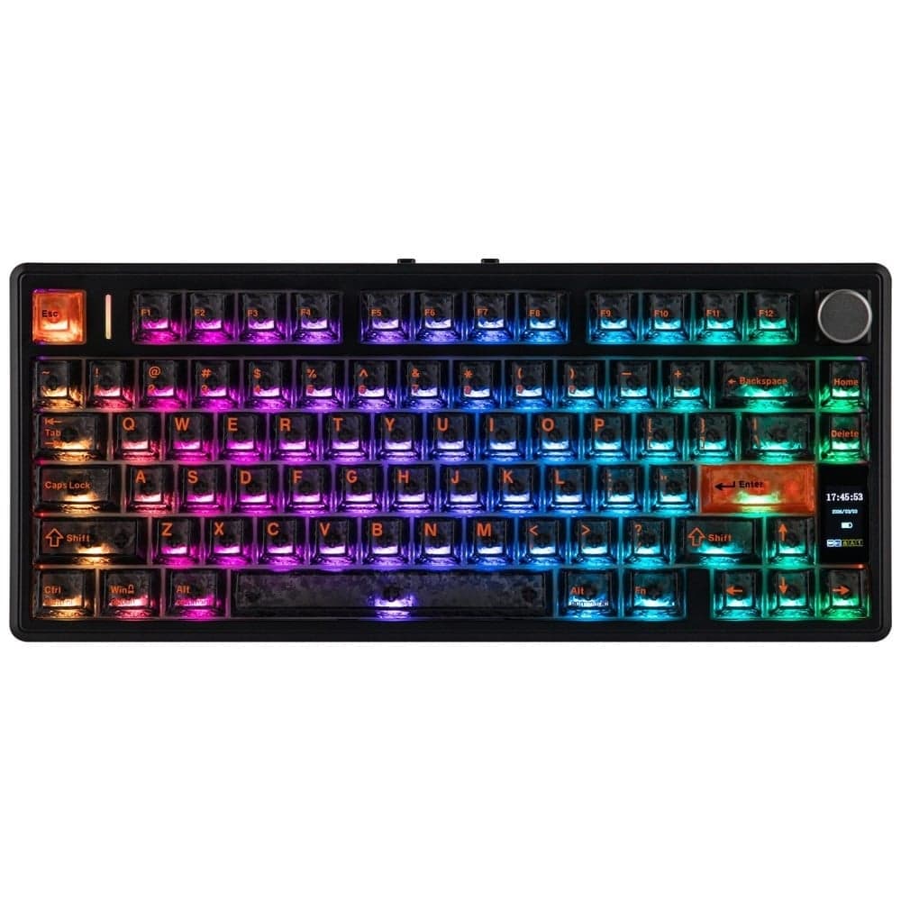 Epomaker TH80 V2 Μηχανικό Πληκτρολόγιο, Jade Switch, Μαύρο-Γκρι-Κρεμ 3