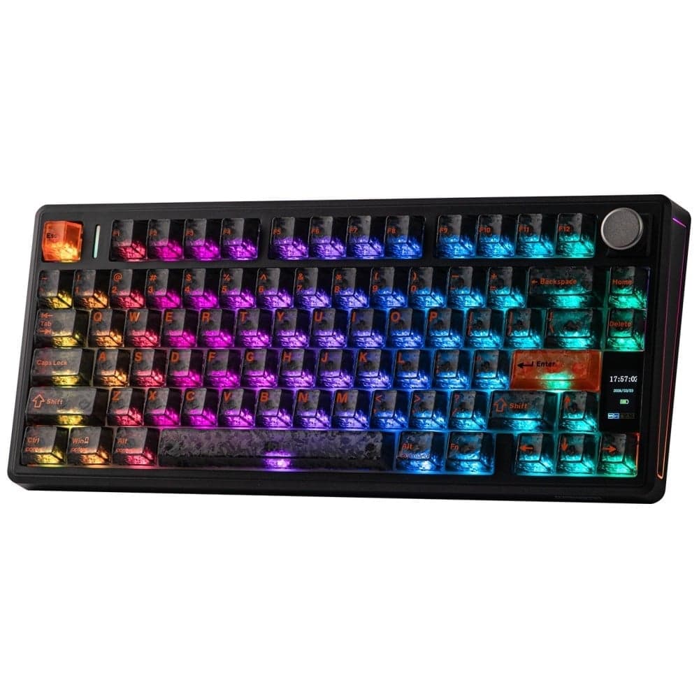 Epomaker TH80 V2 Μηχανικό Πληκτρολόγιο, Jade Switch, Μαύρο-Γκρι-Κρεμ 5