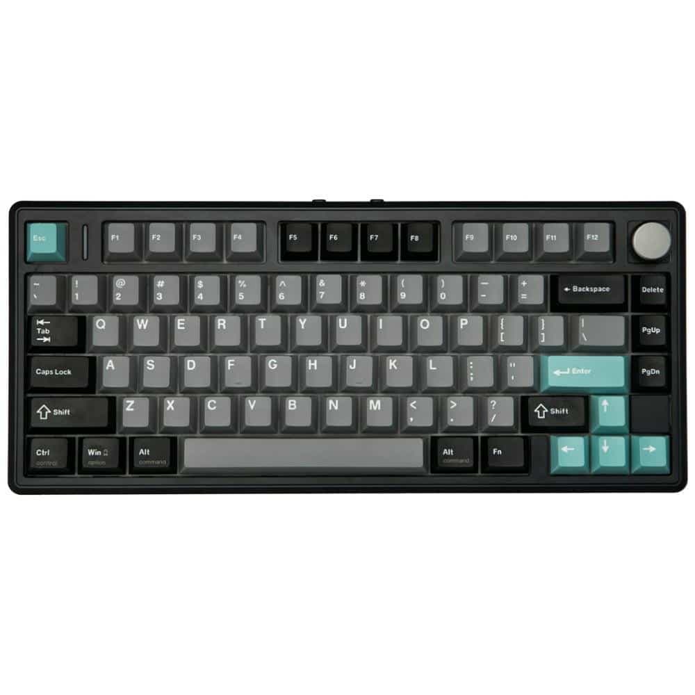 Epomaker TH80 V2 Pro Μηχανικό Πληκτρολόγιο, Silent V2 Switch, Μαύρο-Θαλασσινό Αλάτι