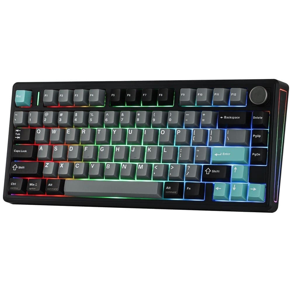 Epomaker TH80 V2 Pro Μηχανικό Πληκτρολόγιο, Silent V2 Switch, Μαύρο-Θαλασσινό Αλάτι 11