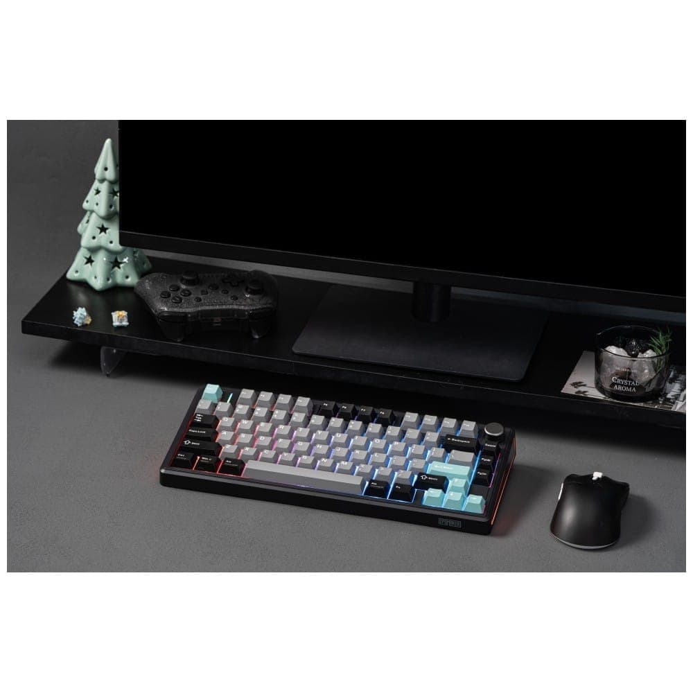 Epomaker TH80 V2 Pro Μηχανικό Πληκτρολόγιο, Silent V2 Switch, Μαύρο-Θαλασσινό Αλάτι 16