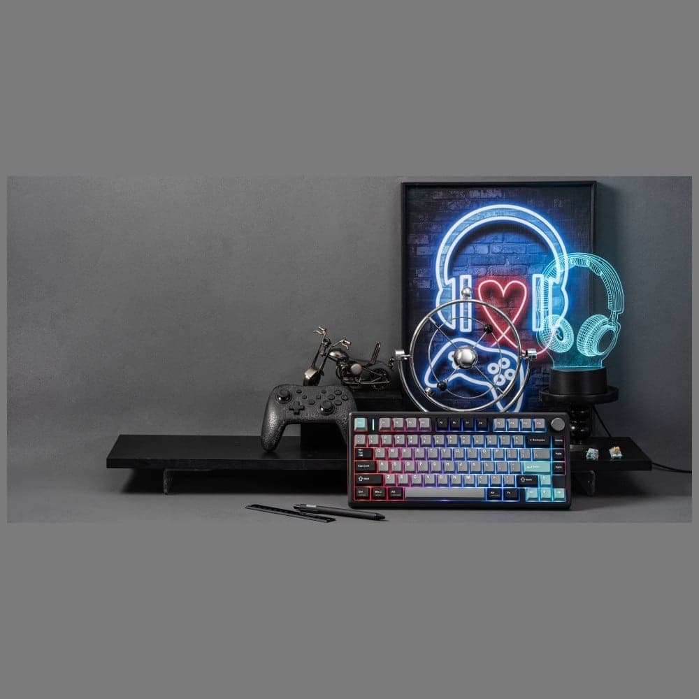 Epomaker TH80 V2 Pro Μηχανικό Πληκτρολόγιο, Silent V2 Switch, Μαύρο-Θαλασσινό Αλάτι 19