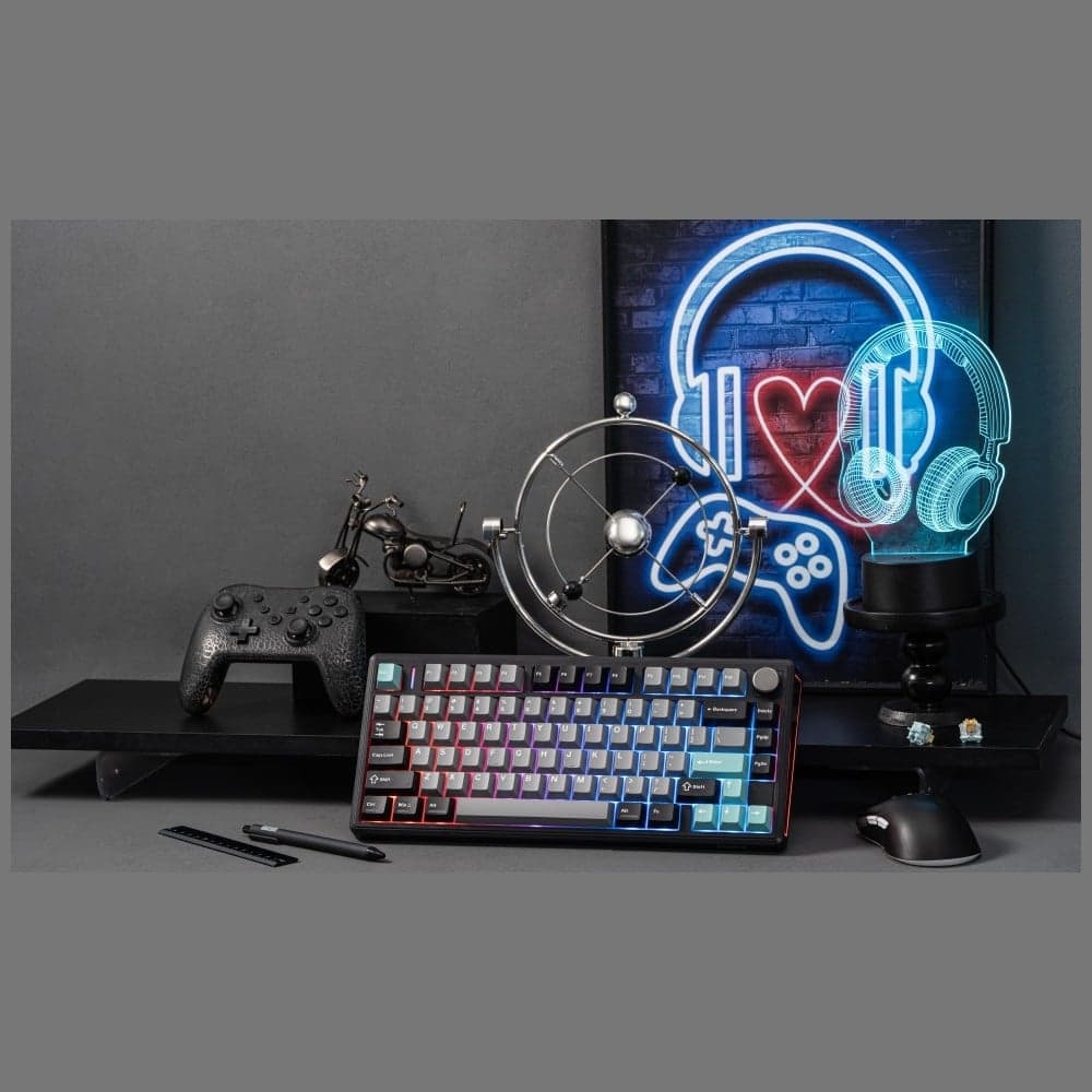 Epomaker TH80 V2 Pro Μηχανικό Πληκτρολόγιο, Silent V2 Switch, Μαύρο-Θαλασσινό Αλάτι 20