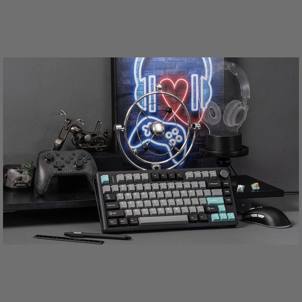 Epomaker TH80 V2 Pro Μηχανικό Πληκτρολόγιο, Silent V2 Switch, Μαύρο-Θαλασσινό Αλάτι 21