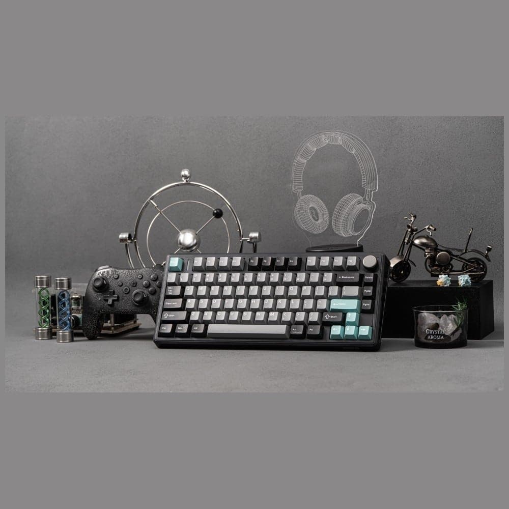 Epomaker TH80 V2 Pro Μηχανικό Πληκτρολόγιο, Silent V2 Switch, Μαύρο-Θαλασσινό Αλάτι 24