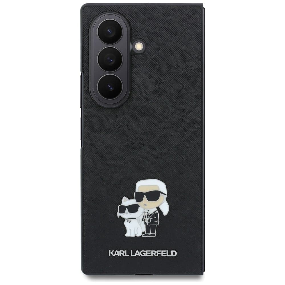 Karl Lagerfeld Saffiano Karl&Choupette Pin - θήκη για Samsung Galaxy Z Fold8 Ultra - Μαύρο 2