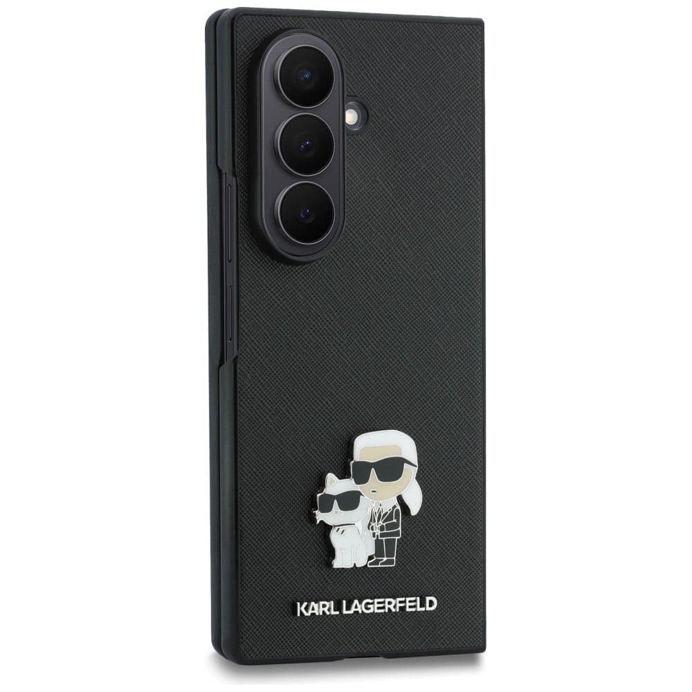 Karl Lagerfeld Saffiano Karl&Choupette Pin - θήκη για Samsung Galaxy Z Fold8 Ultra - Μαύρο 3