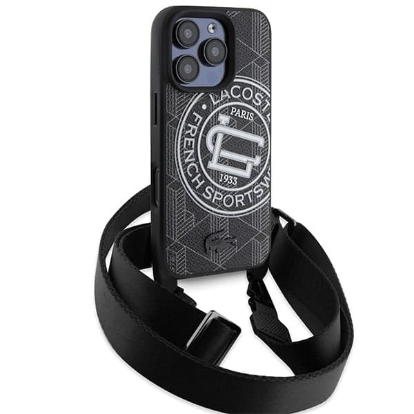 Lacoste LCHMP16XSPSWK Μαύρη σκληρή θήκη για iPhone 16 Pro Max 6,9" Mono Sportswear MagSafe 3