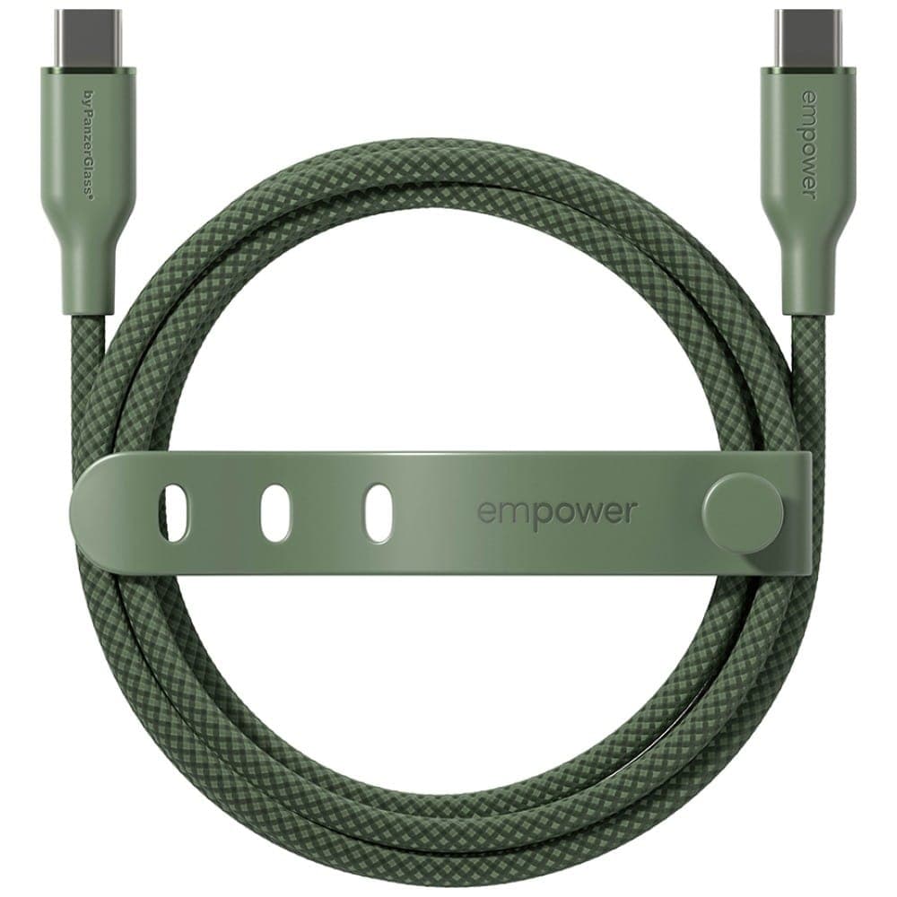 PanzerGlass Empower Racing 60W Καλώδιο USB-C σε USB-C 2m, Πράσινο 3