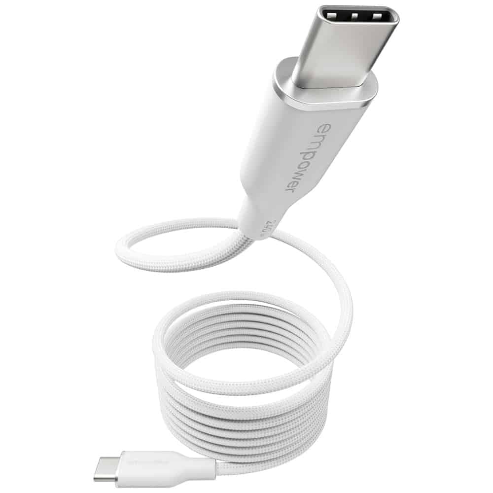 PanzerGlass Magnetic Καλώδιο 240W USB-C σε USB-C, 1,5m, Ασημί Λευκό 2