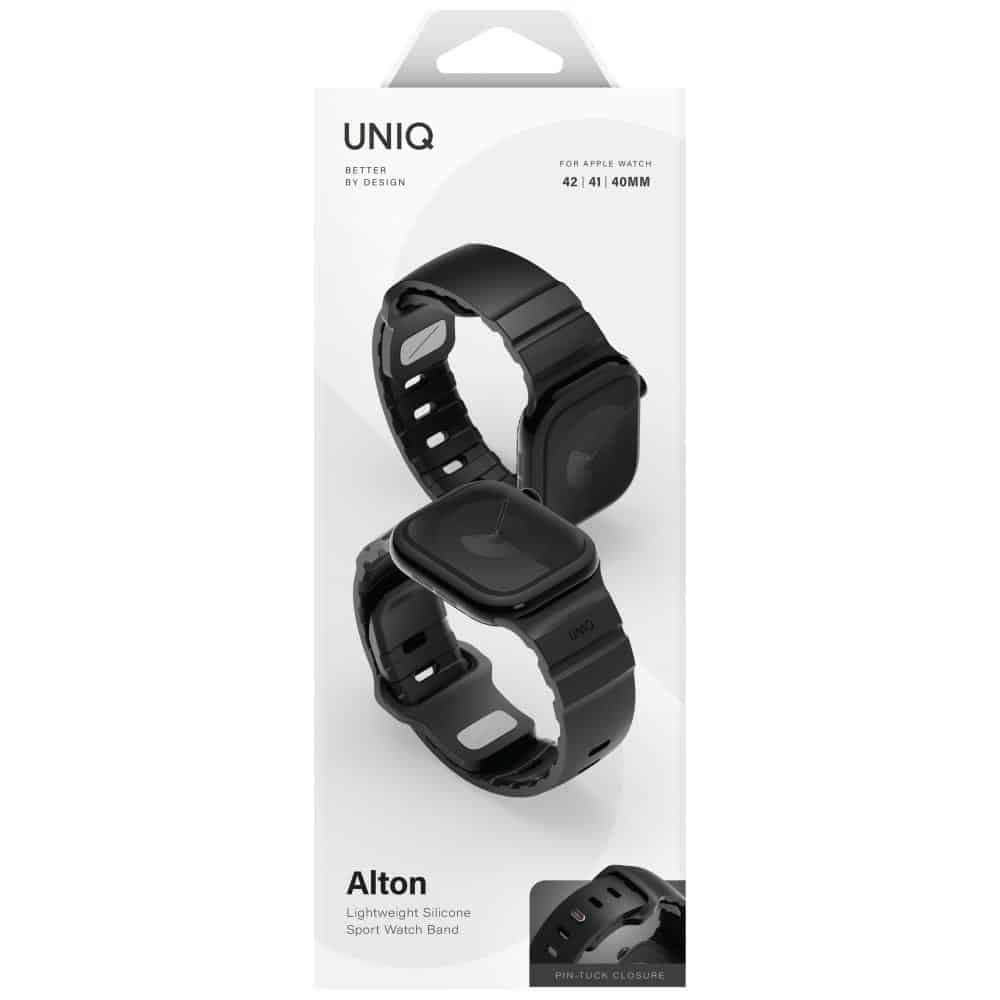 UNIQ Alton Λουράκι για Apple Watch 42/41/40mm, Σιλικόνης, Μαύρο 5