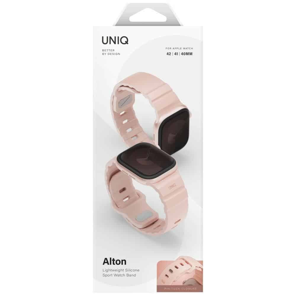 UNIQ Alton Λουράκι για Apple Watch 42/41/40mm, Σιλικόνης, Ροζ 5