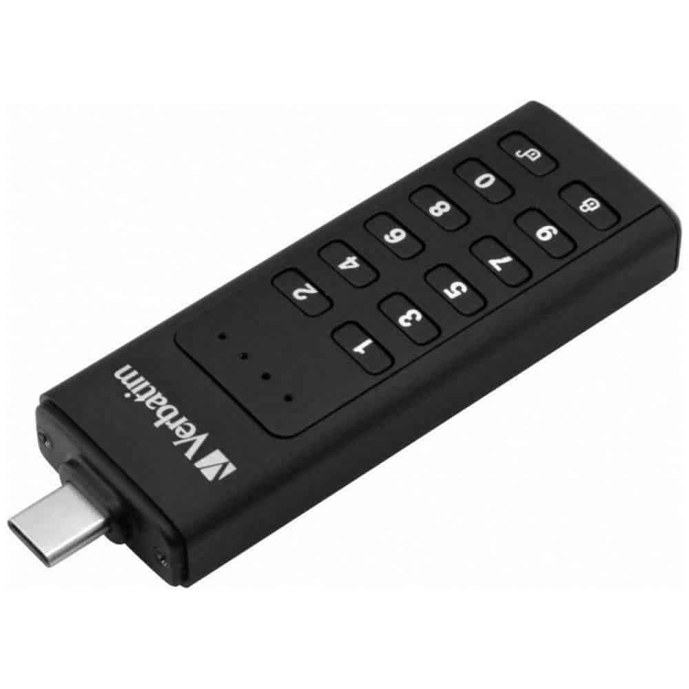 Εξωτερικός δίσκος Verbatim Keypad Secure USB 3.2 Gen 1 64GB μαύρο 49431