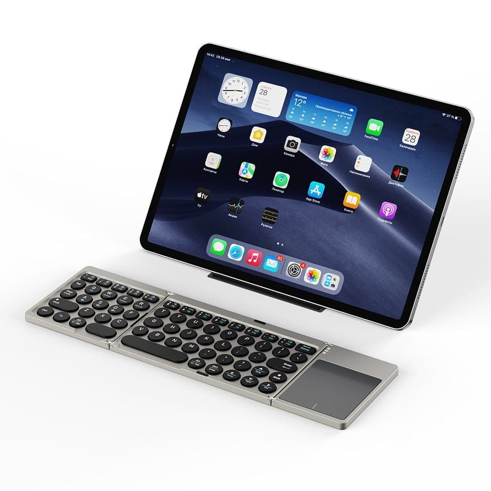 Dux Ducis Αναδιπλούμενο Πληκτρολόγιο, Ασύρματο Bluetooth 5.2, Universal, USB-C, 180mAh, Αγγλική Διάταξη, Μαύρο 2