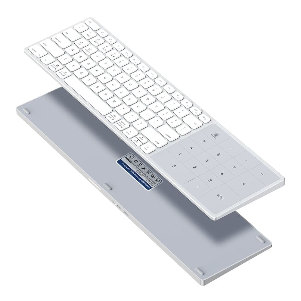Dux Ducis LK Series Ασύρματο Πληκτρολόγιο, Bluetooth 5.0, Universal, USB-C, 500mAh, Αγγλική Διάταξη, Λευκό 2